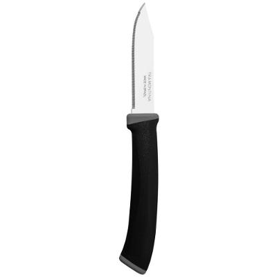 Faca para Legumes Felice 3 em Aço Inox com Fio Microsserrilhado Preta Tramontina