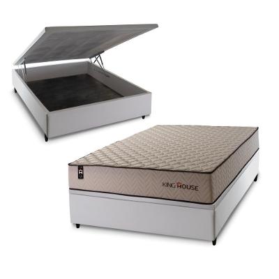Cama Box Baú San Diego 138x188 Bege Espuma D33 King House