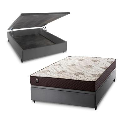 Cama Box Baú Allura 138x188 com Molas Ensacadas King House