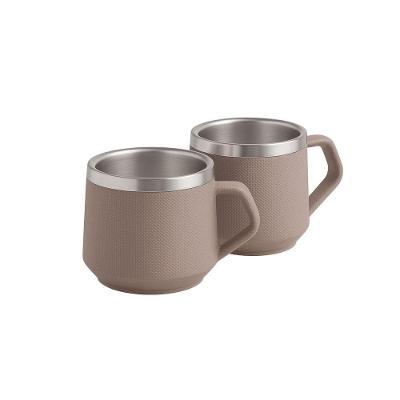 Kit 2 Xícaras Para Café Tramontina Em Aço Inox Cinza 80 Ml