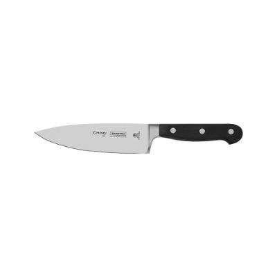 Faca Chef Century com Lâmina em Aço Inox e Cabo em Policarbonato com Fibra de Vidro Preto Tramontina
