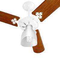 Ventilador De Teto Venti-delta New Delta Light Branco Com 3 Pás Mogno 220v - 2