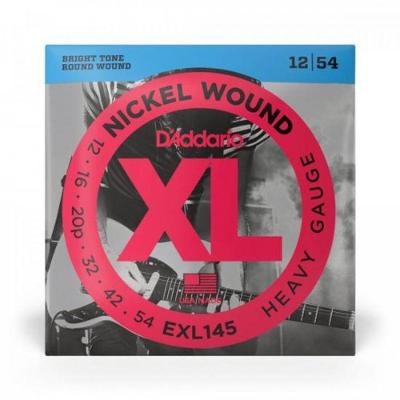 Encordoamento para Guitarra EXL145 Tensão Pesada .012-.054 em Aço Niquelado com Excelente Entonação