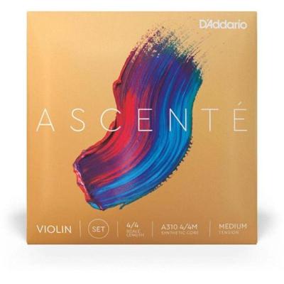 Encordoamento para Violino Ascente A310 4-4M Tensão Média com Núcleo Sintético e Maior Durabilidade