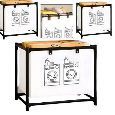 Cesto Roupa Suja Lavanderia Organizador Removivel Dobravel