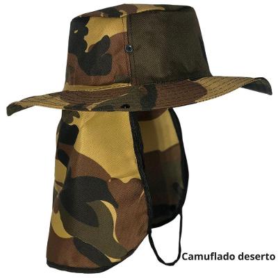 Kit 2 Chapéu Pescador Australiano Oem 100% Poliéster Tamanho Único Bege Unissex
