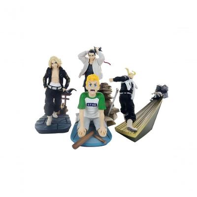 Figura de Coleção Megahouse Tokyo Revengers Toman Heroic Scene Petitrama com Base de Diorama em PVC