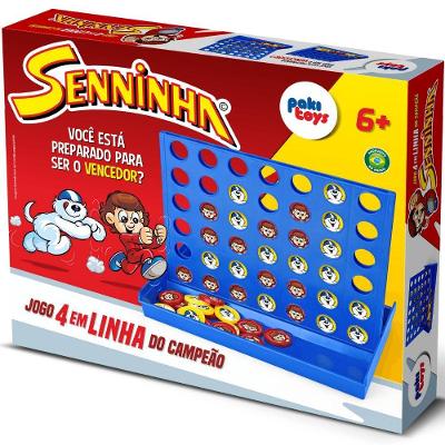 Jogo de Estratégia Senninha 4 em Linha 6+ para Desenvolver Pensamento Crítico Vermelho Paki Toys