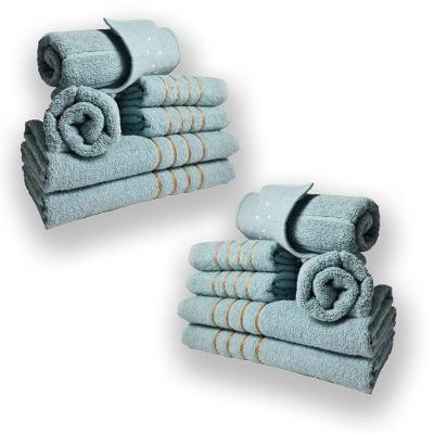 Jogo de Toalhas Montreal 12 Peças 100% Algodão 330g-m² Alta Absorção Verde