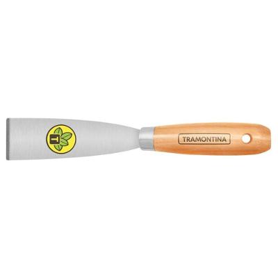 Espátula Rígida em Aço Carbono com Cabo de Madeira 4cm para Gesso e Rejunte Tramontina