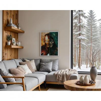 Quadro Decorativo Encarando o Destino Retangular 30x40CM Cor Madeira
