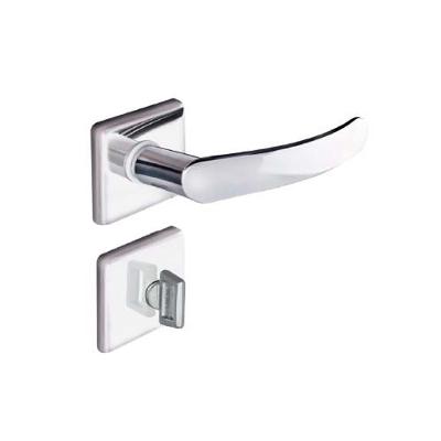Fechadura para Banheiro Quadratta Premium 2800-81 IP com Acabamento em Aço Inox Prata Prata