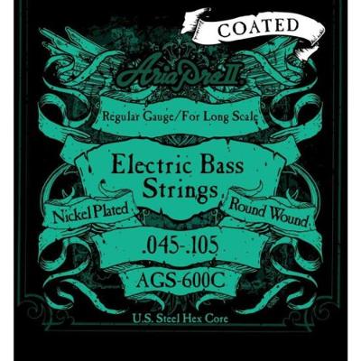 Encordoamento para Baixo 4 Cordas AGS600C Tensão .045-.105 com Tratamento C.R.T. Aria Guitars