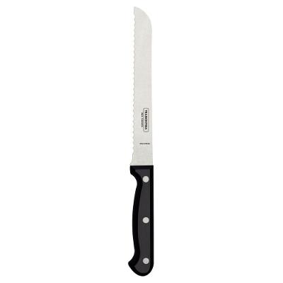 Faca para Pão Plenus 8 em Aço Inox com Lâmina Serrilhada Preto Tramontina