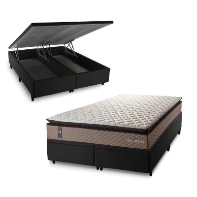 Cama Box Baú Atlanta Espuma D45 193x203 Bege King House