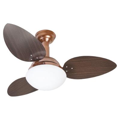 Ventilador De Teto Venti-Delta Jet Cobre Com 3 Pás Marrom Linha Decoratica 110V