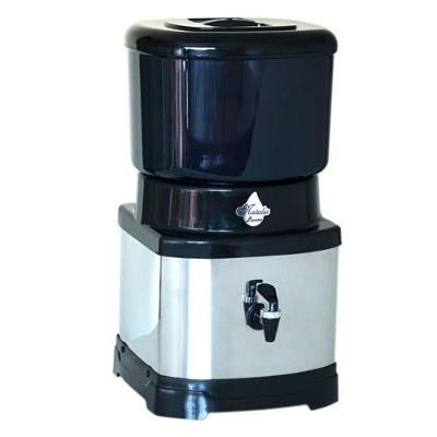 Filtro de Água Natalia Luxus para Cozinha em Cerâmica Inox e Polipropileno com Cuba de Barro Preto