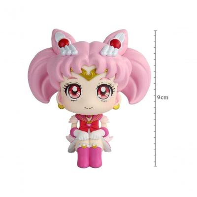 Figura de Coleção Pretty Guardian Sailor Moon - Super Chibi Moon Série Lookup com Pescoço Articulado
