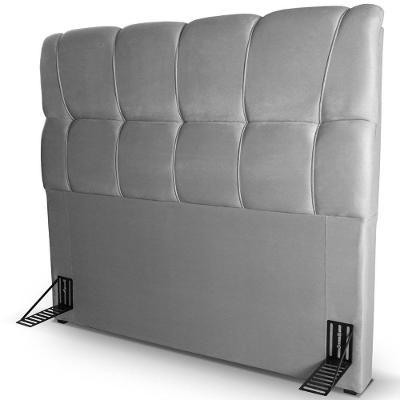 Cabeceira Luna Cama Box Solteiro 90cm Suede Velut Cinza - King House