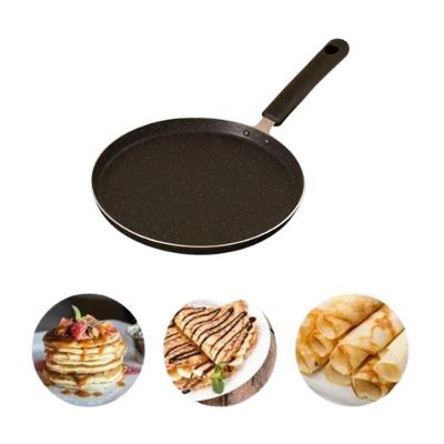 Frigideira Antiaderente Frigideira Preta 26cm Indução Tapioca Panqueca Omelete em Alumínio Preto