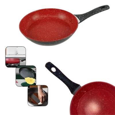 Frigideira em Alumínio Antiaderente 22CM Vermelho Cabo em Baquelite