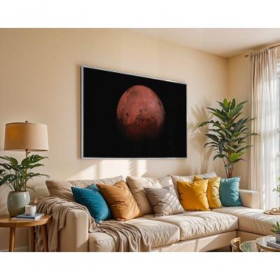 Quadro Decorativo Júpter Retangular 120 X 50 Preto para Decoração de Ambientes