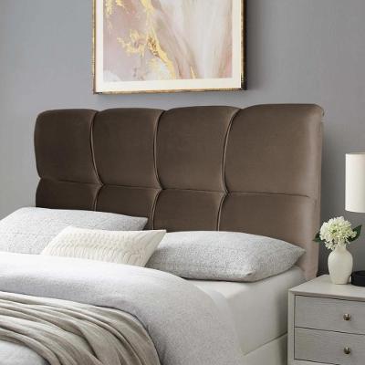 Cabeceira Cama Box Solteiro 90cm Suede Velut Marrom - King House