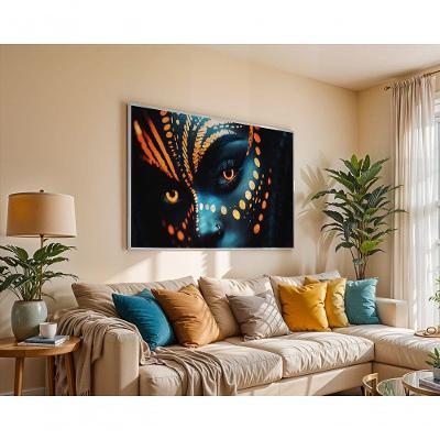 Quadro Decorativo Filha da Luz Silenciosa Retangular 120 X 50 Preto