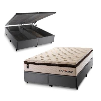 Cama Box Baú Quartzo com Molas Ensacadas 193x203 King House