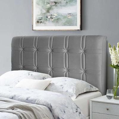 Cabeceira Cama Box King 195cm Suede Velut Cinza - King House