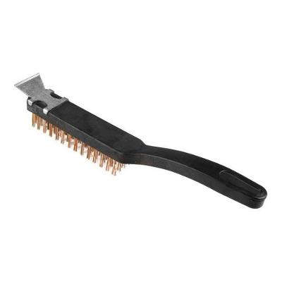 Escova com Espátula 280MM Aço 3 Fileiras para Limpeza Preto Dtools