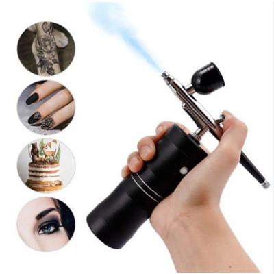 Aerógrafo Portátil com Mini Compressor para Unhas Maquiagem Efeito Profissional Preto OEM