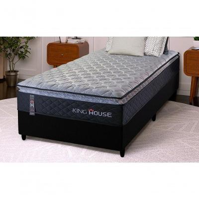 Cama Box Solteirão 96x203 Preto Dakota Espuma D33 King House