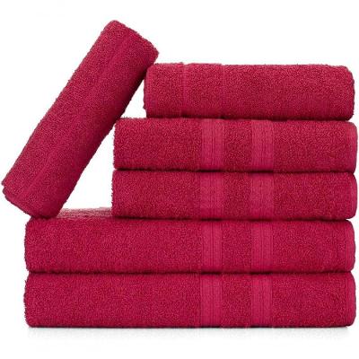 Jogo de Toalhas Itália Soft 6 Peças 100% Algodão 430g-m² Macio Absorvente Rosa