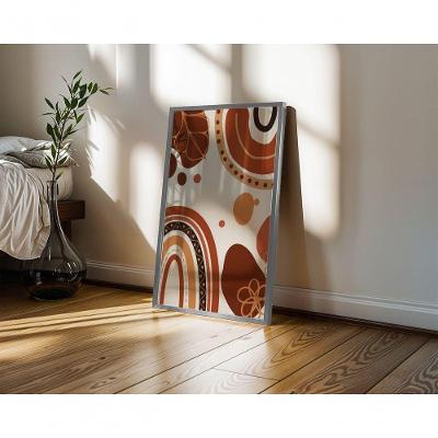 Quadro Decorativo Entre Tons e Texturas Retangular 60 X 90 Branco para Decoração Moderna