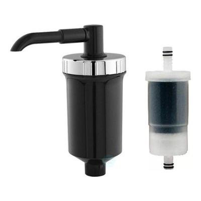 Filtro para Torneira Copo ABS Universal com Refil Tripla Ação com Carvão Ativado Preto OEM