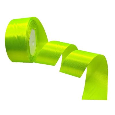 Fita de Cetim Fita Cetim Nº 9 Cetim 38mm Verde Neon Rolo com 11m e 23m OEM