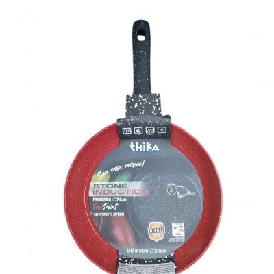 Frigideira Antiaderente Multifuncional em Alumínio 24CM Vermelho
