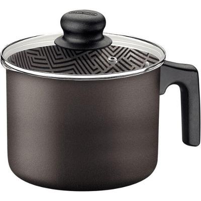 Fervedor Paris em Alumínio Antiaderente 1,9L 14CM com Tampa de Vidro Cinza