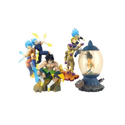Figura de Coleção Dragon Ball Super: Broly - Dracap Re Birth Colecionável em PVC com 4 Personagens
