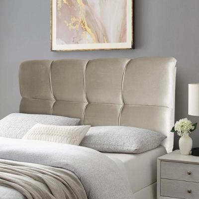 Cabeceira Cama Box Solteiro 90cm Suede Velut Bege - King House