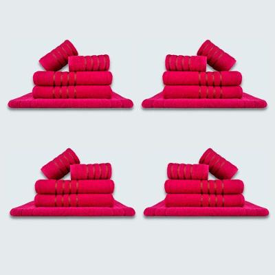 Jogo de Toalhas Coleção Montreal 20 Peças 100% Algodão 330G-M² Macio e Absorvente Rosa