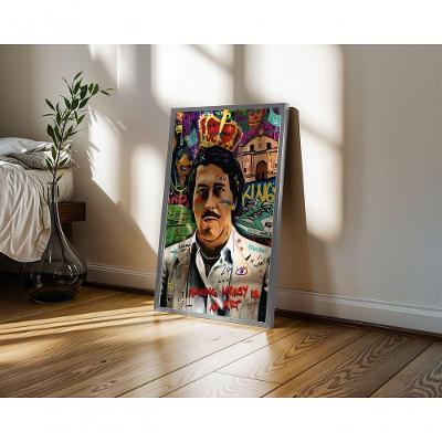 Quadro Decorativo Escobar Inc. Cultural Retangular 50x70CM Branco