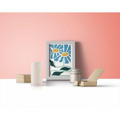 Quadro Decorativo Floroscópio Retangular 20 X 30 para Decoração de Ambiente Gamer Preto