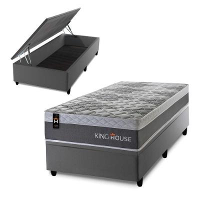 Cama Box Baú Sheffield 96x203 C/ Molas Ensacadas King House