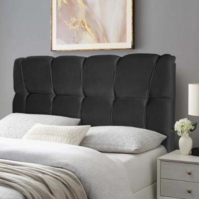 Cabeceira Luna Cama Box King 195cm Suede Velut Preto - King House