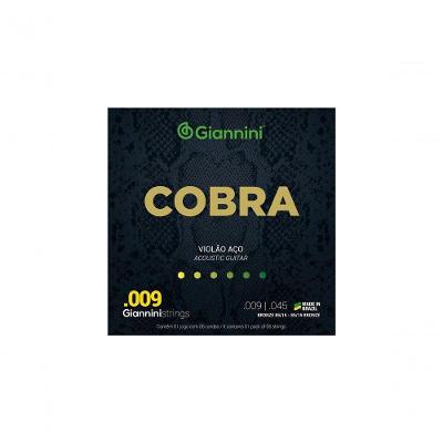 Encordoamento para Violão Aço Cobra Aço .009 Bronze Geewak Toque Leve Bronze Giannini