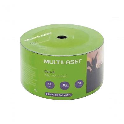 DVD-R Multi Dv061 para Gravação 4,7GB 16X em Embalagem Pino com 50 Unidades Prata