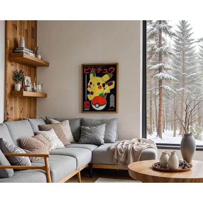 Quadro Decorativo Faisquinha Retangular 30x40CM com Vidro Amadeirado para Parede