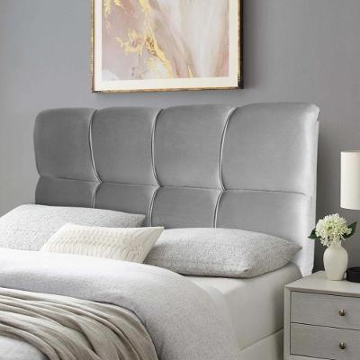 Cabeceira Luna Cama Box Solteiro 98cm Suede Velut Cinza - King House